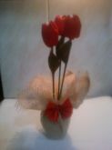arranjo com 3 tulipas